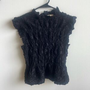 Elie Tahari Black Highneck Top